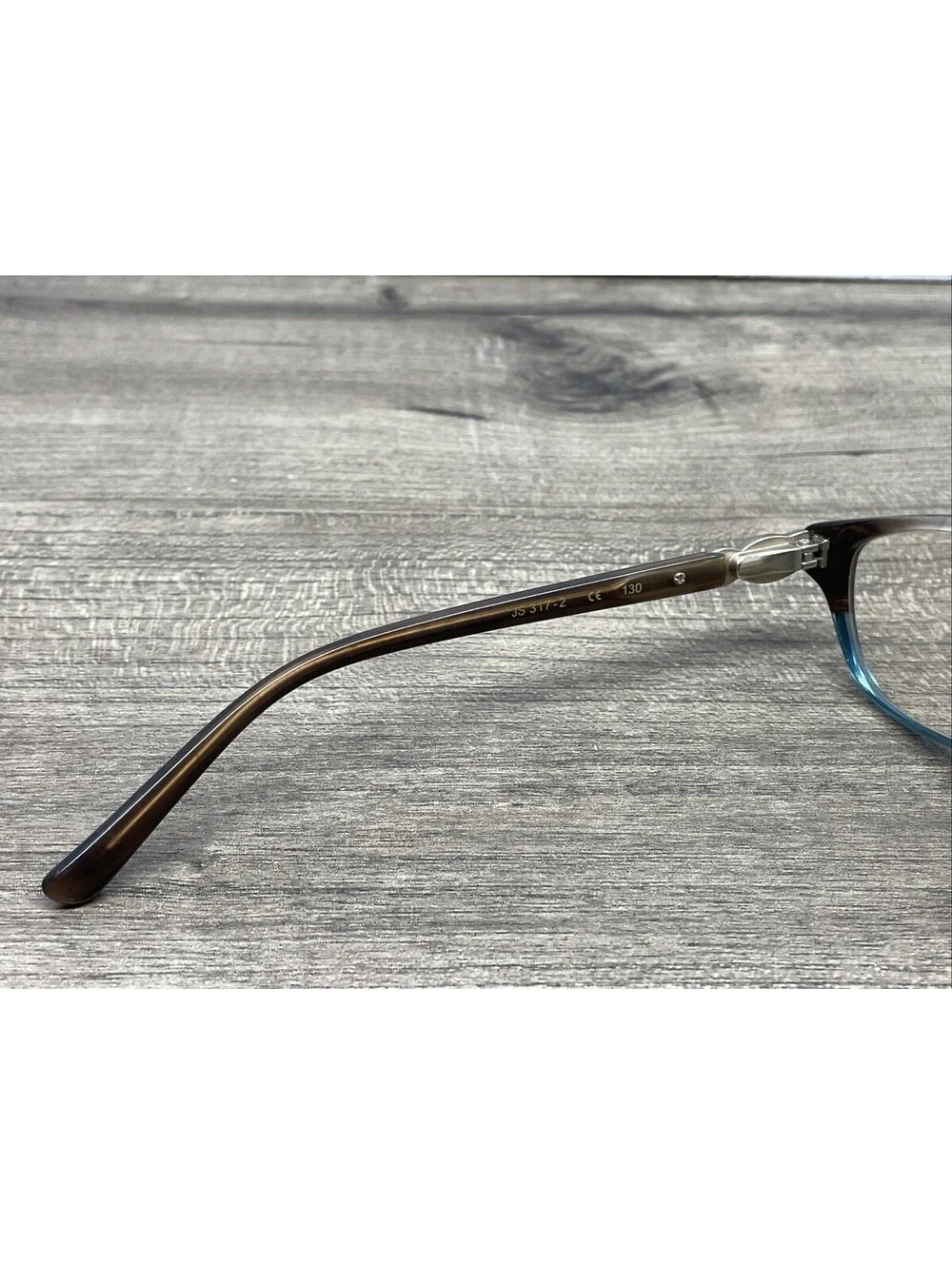 Jill Stuart Eyeglasses Frame JS 317-2 Mocha Swirl/Blue Full Rim 53-16-130 FRAMES